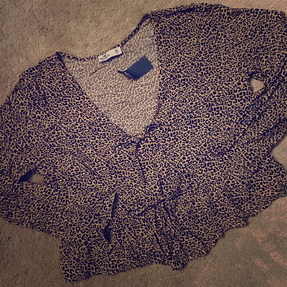 Hollister Leopard Print Crop Top
